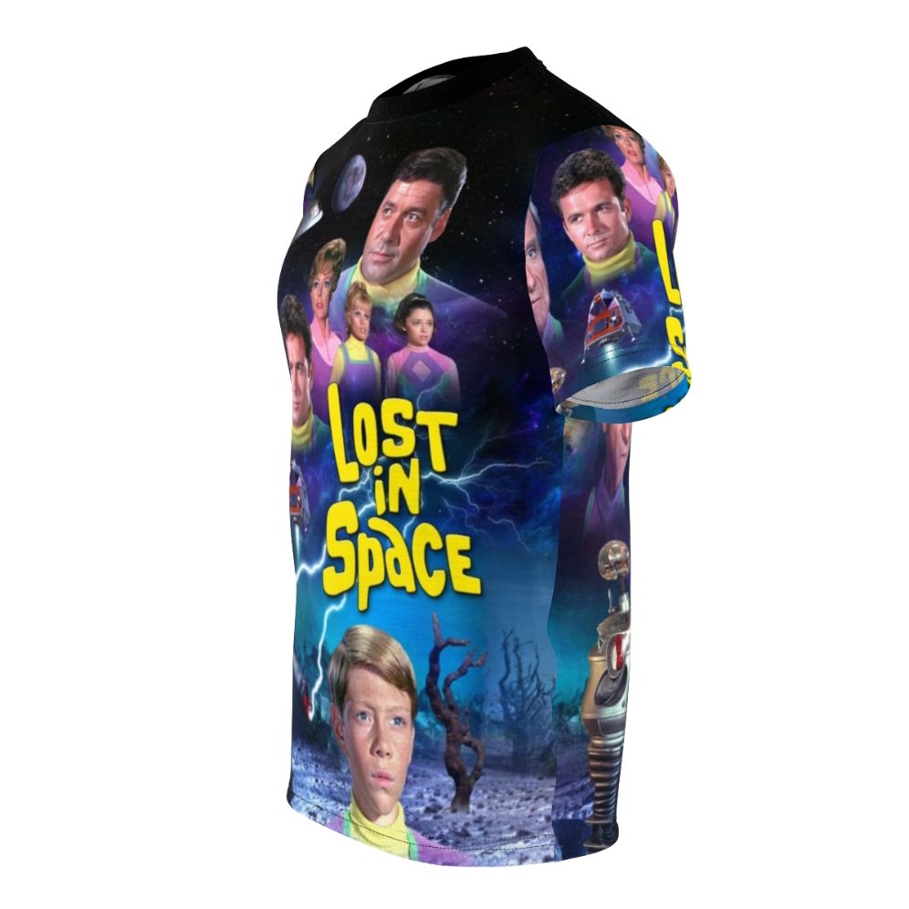 Stylish t-shirt featuring a design inspired by the sci-fi classic "Lost in Space" - men left