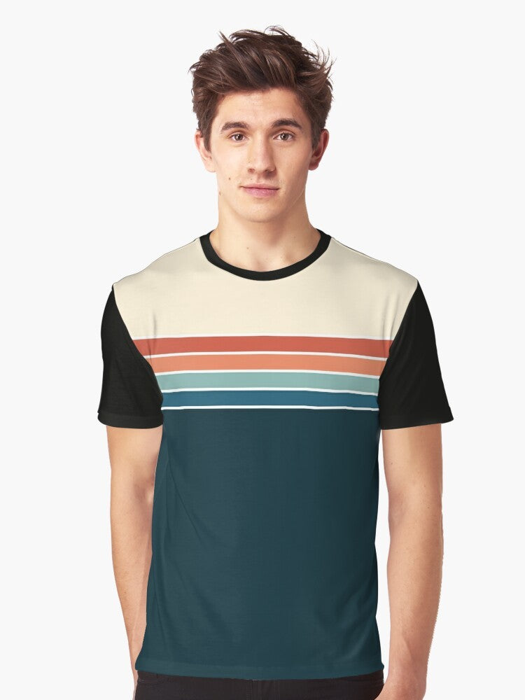 Vintage 70s retro stripes graphic t-shirt - Men