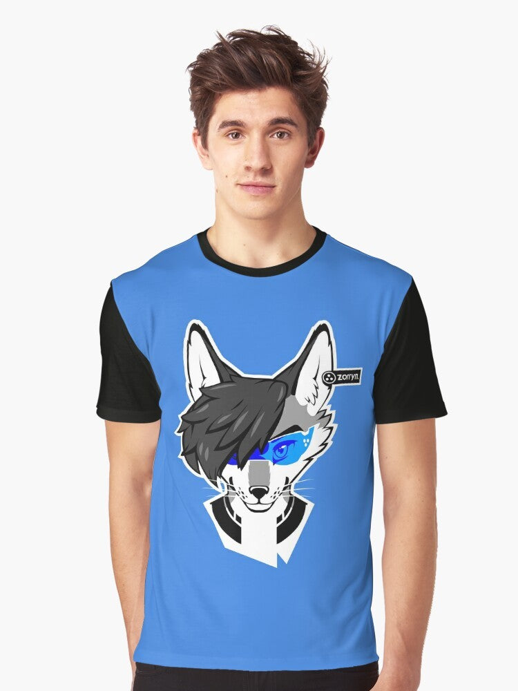 Minimalist sci-fi jackal graphic design on a t-shirt - Men