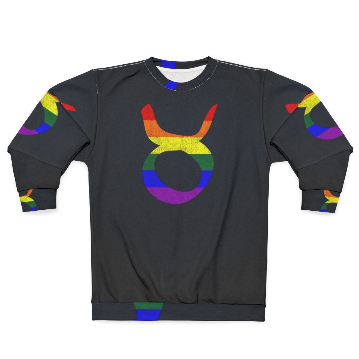 Taurus zodiac LGBTQ pride flag sweatshirt