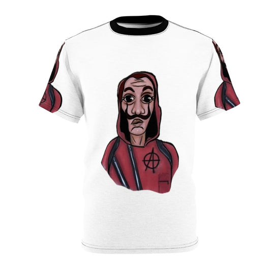 Dali mask t-shirt inspired by the popular TV series Money Heist