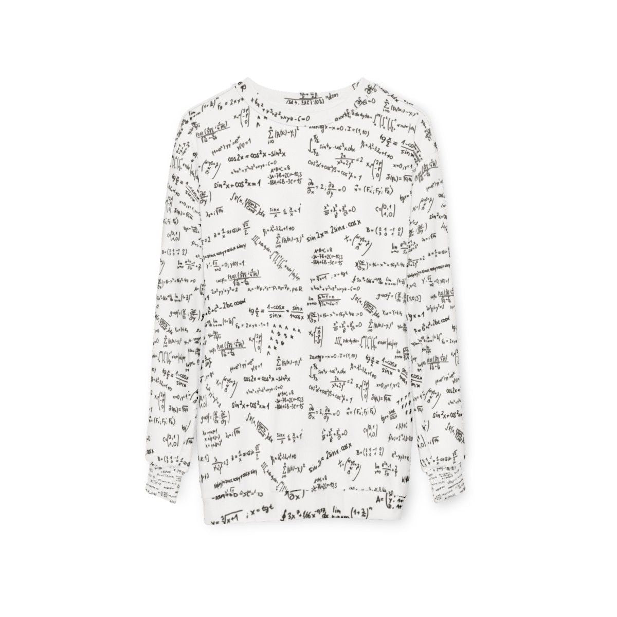 Math Formulas and Numbers Sweatshirt - hanging