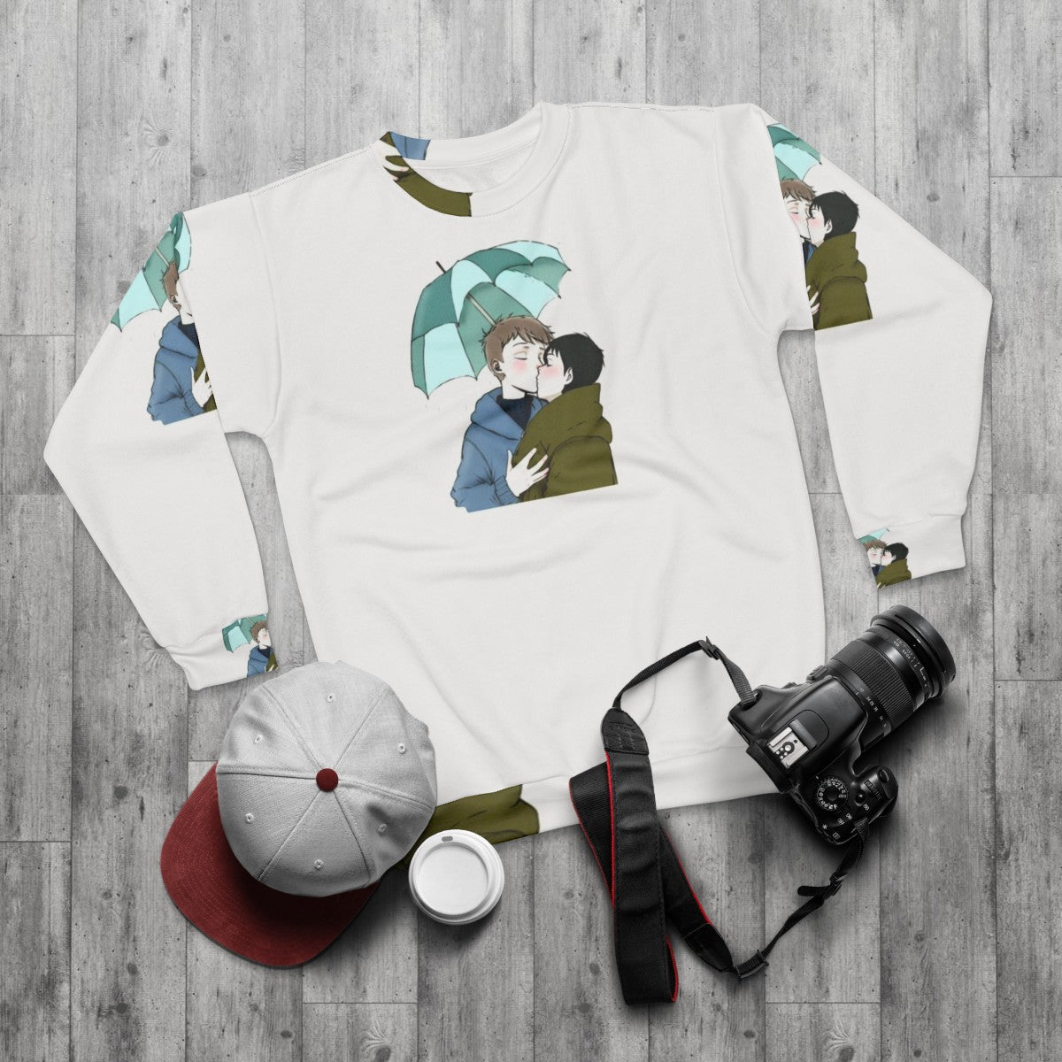 Heartstopper Nick and Charlie Inspired Sweatshirt - flat lay