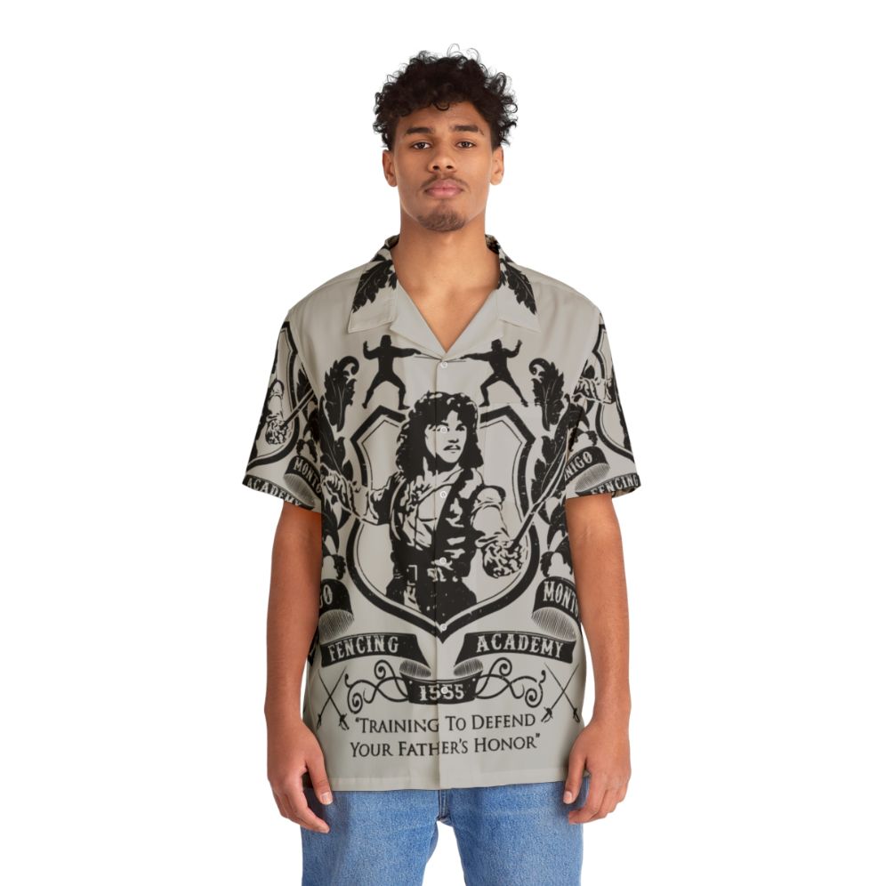 Inigo Montoya's Fencing Academy Hawaiian Shirt - The Princess Bride Cult Classic - People Front