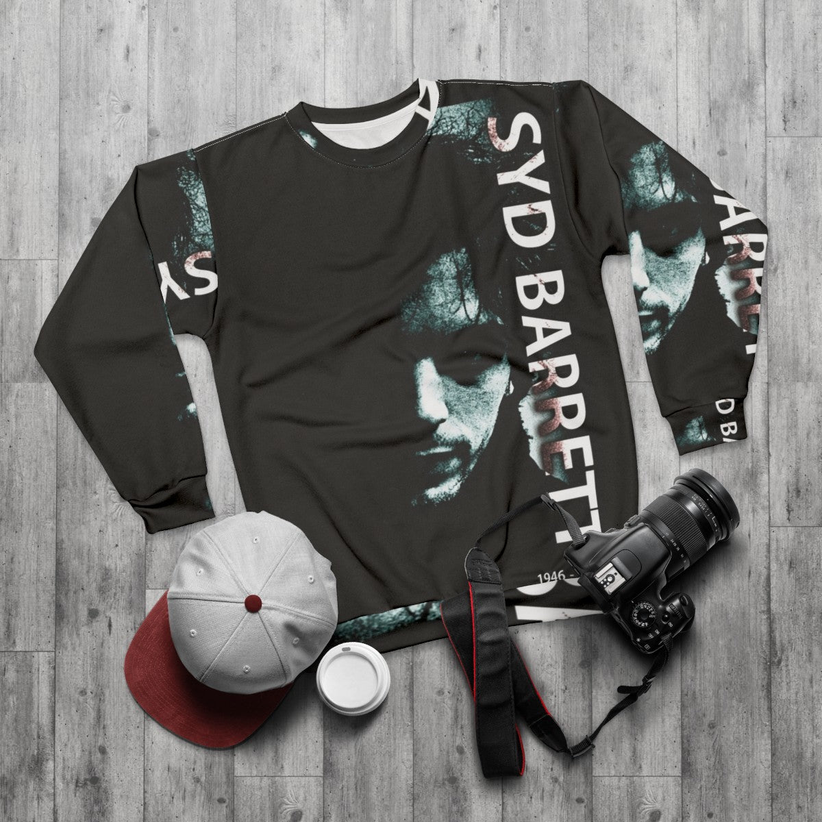 Syd Barrett Psychedelic Rock Sweatshirt - flat lay