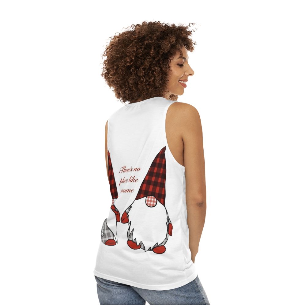 Festive gnome unisex tank top - women back