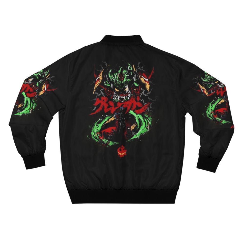 Gurren Lagann Anime Inspired Bomber Jacket with Graffiti Design - Back