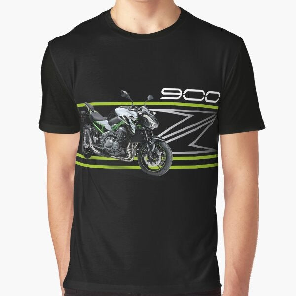 Kawasaki Z900 motorcycle graphic design t-shirt