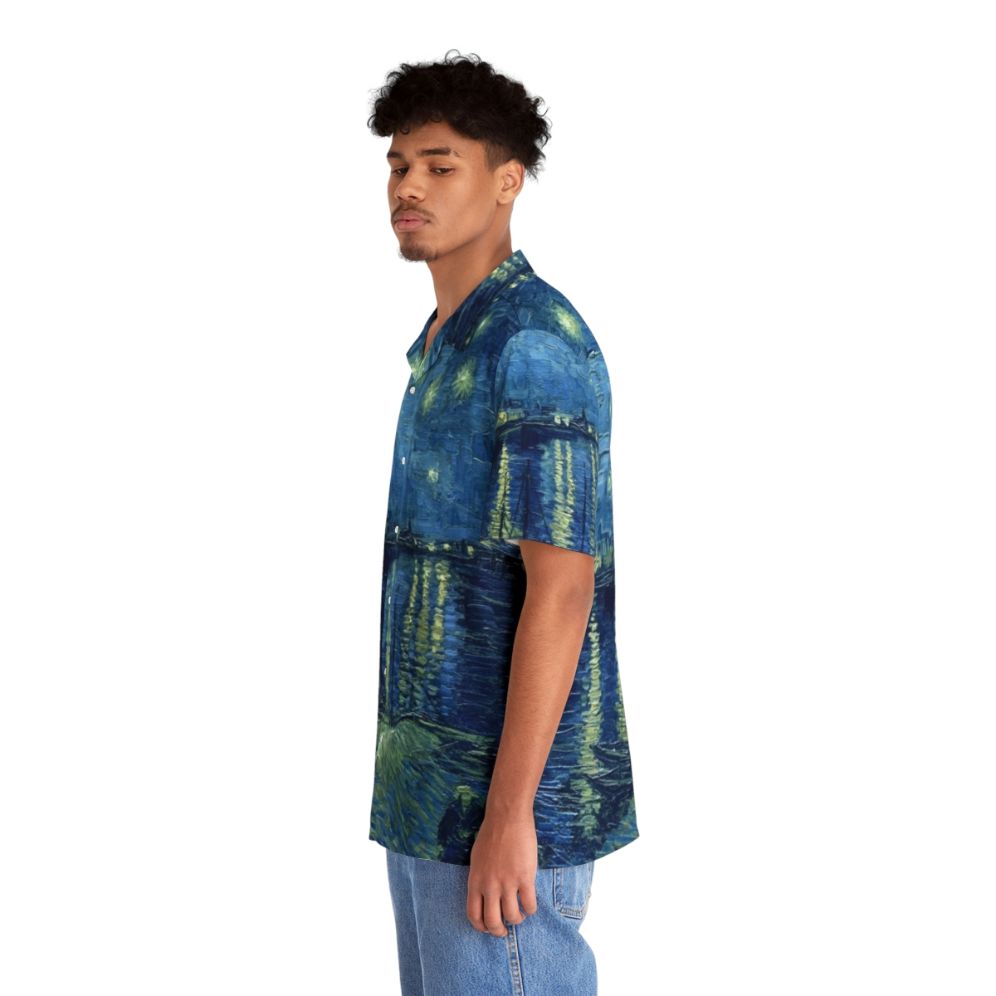 Vincent Van Gogh Starry Night Hawaiian Shirt - People Left