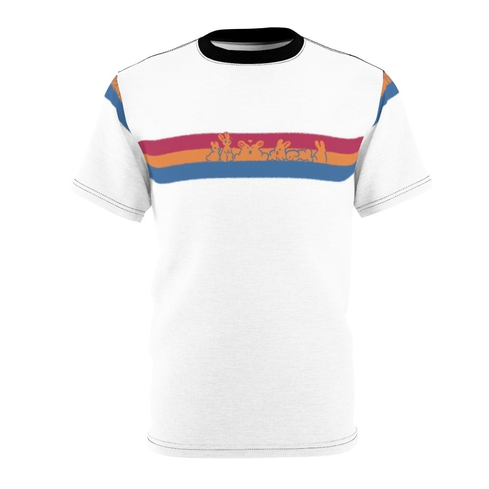 Pansexual pride design featuring cute rabbits on a customizable t-shirt