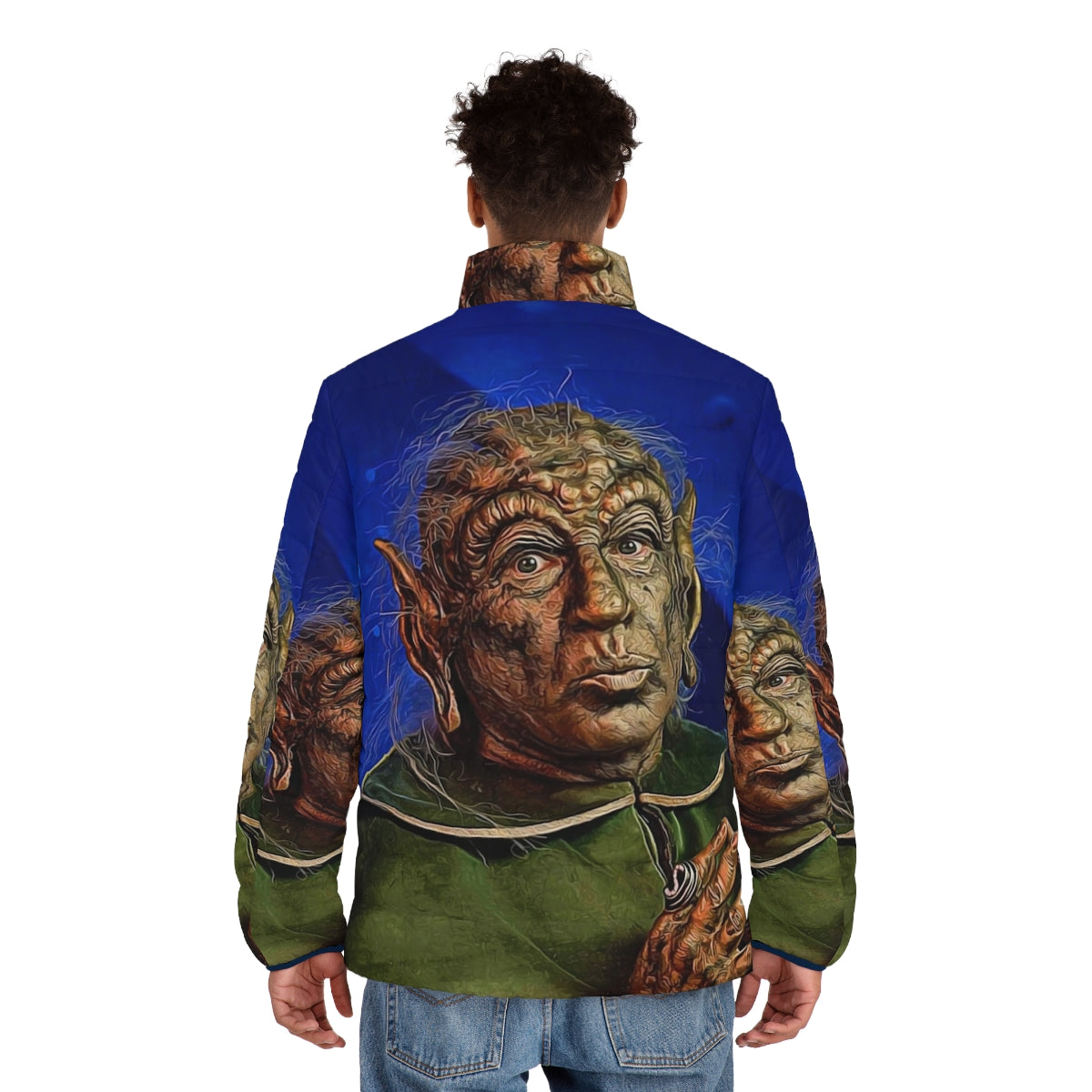 Yogurt Puffer Jacket - A Spaceballs-themed fashion item with a comedic sci-fi design - men back