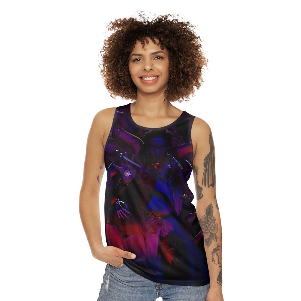 Unisex tank top featuring the Japanese punk rock band Ziyoou Vachi - women