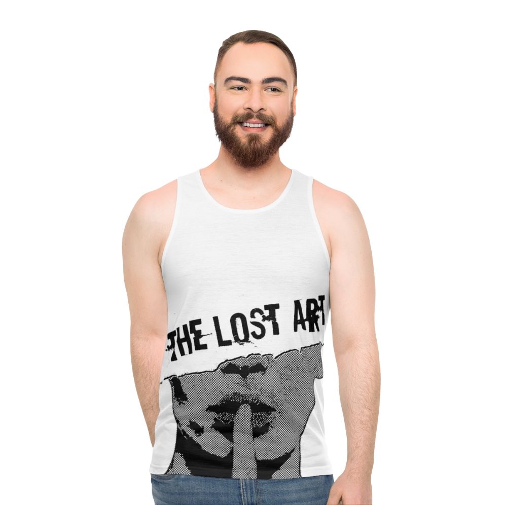 Unisex tank top featuring the 'The Lost Art Of Keeping A Secret' design from Queens of the Stone Age - men