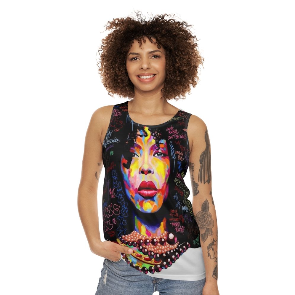 Graffiti Hair Unisex Tank Top - women