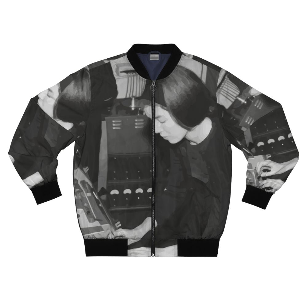 Delia Derbyshire inspired electronic music bomber jacket