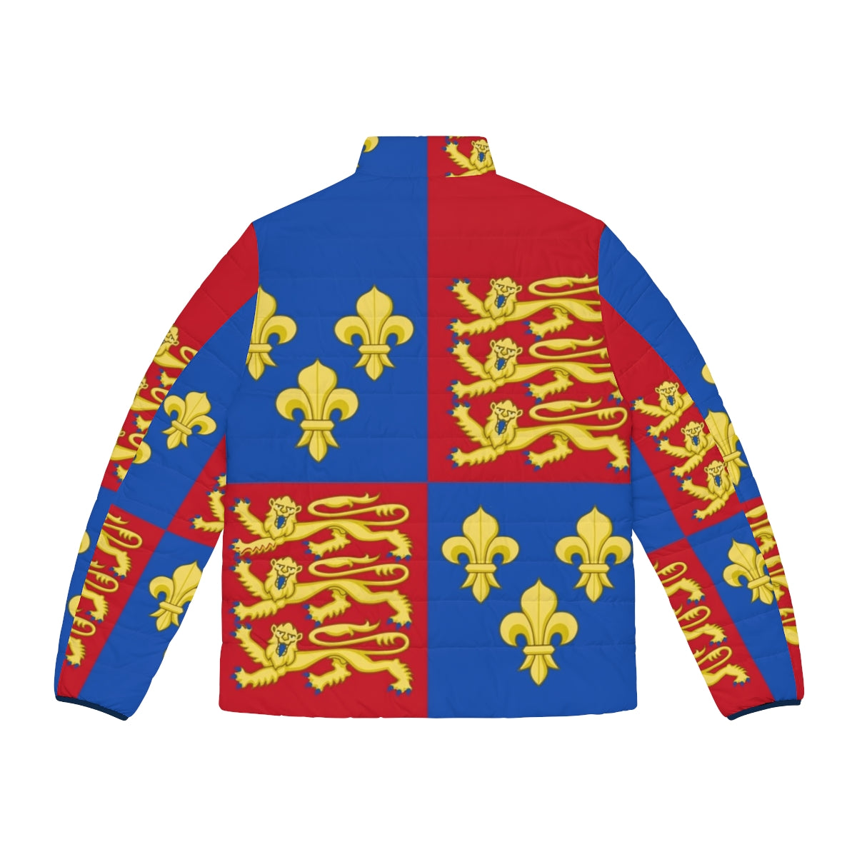 Henry V's Royal Arms of England 1399-1603 Puffer Jacket - Back