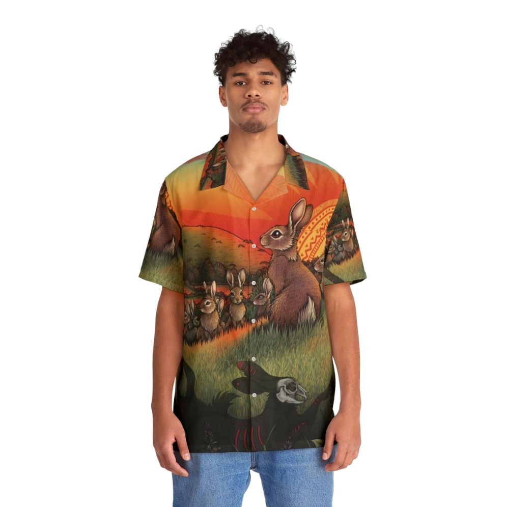 Watership Down Themed Hawaiian Shirt - People Front