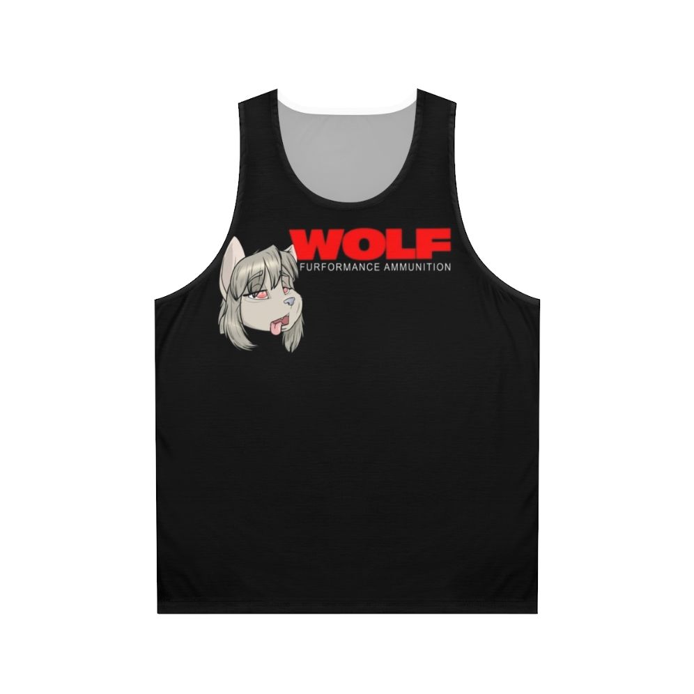 Unisex Howling Wolf Graphic Tank Top