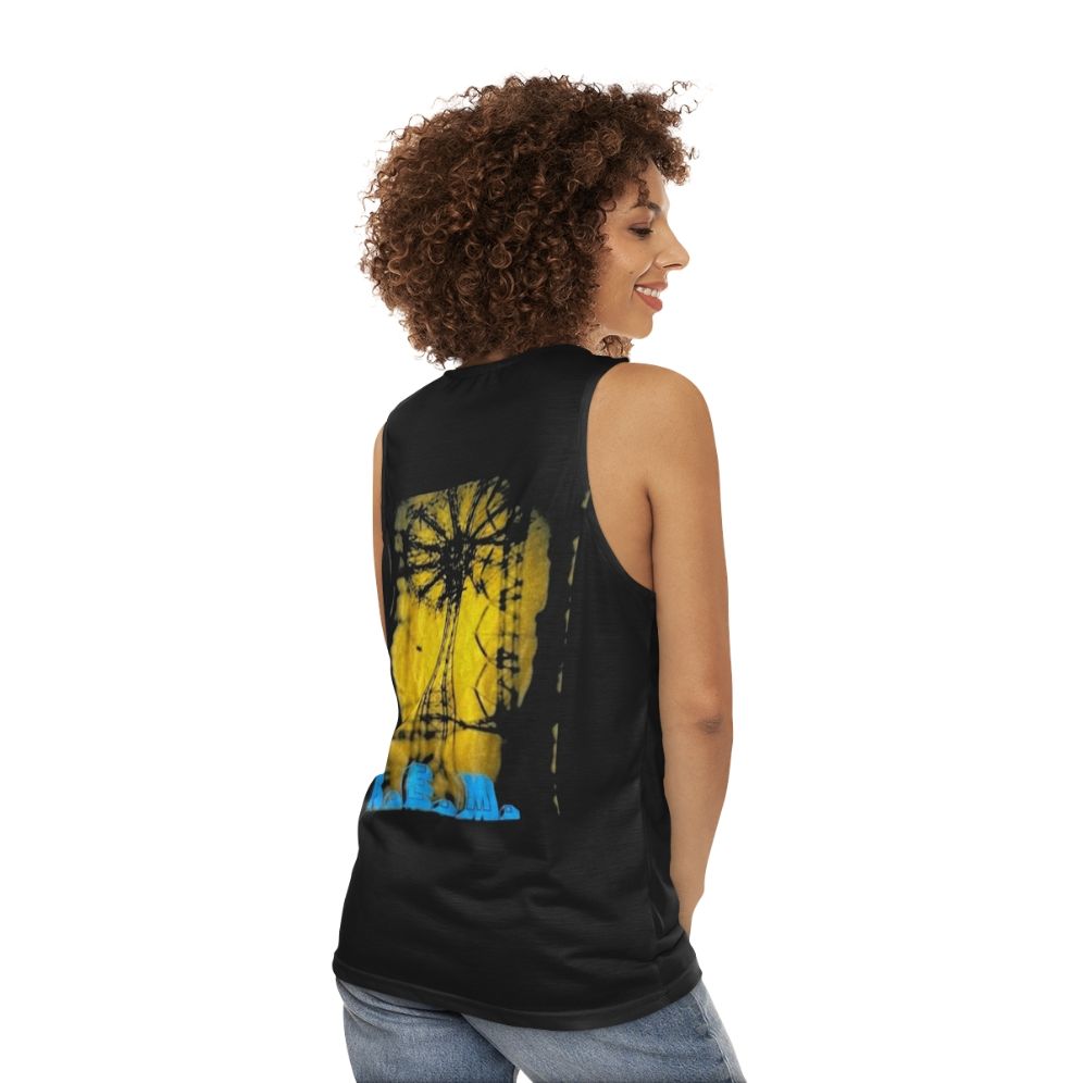 Vintage 90s REM Rock Band Concert Unisex Tank Top - women back