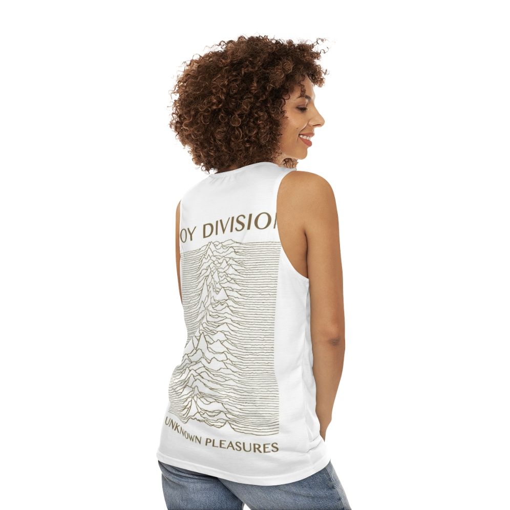 Unknown Pleasures JD Gold Unisex Music Tank Top - women back