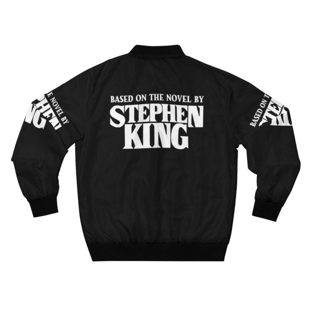 White bomber jacket inspired by Stephen King's horror novels - Back