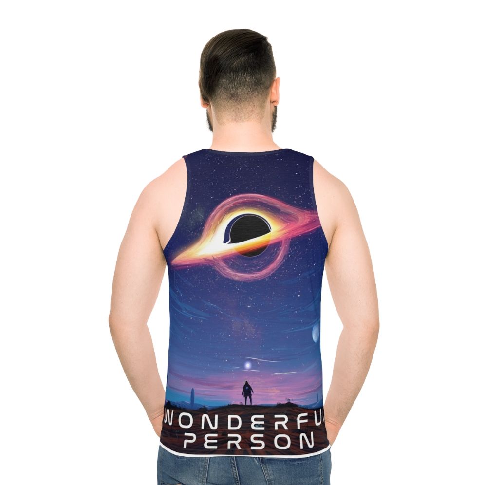 Galaxy space unisex tank top - men back