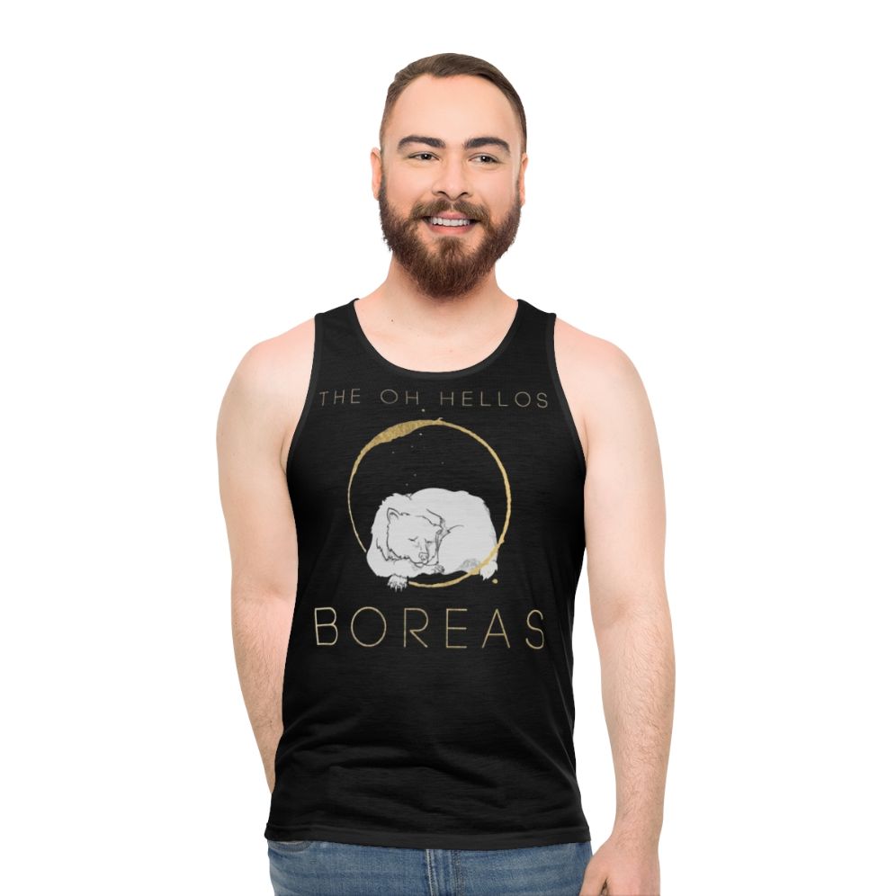 Boreas Unisex Tank Top featuring The Oh Hellos album cover art - men