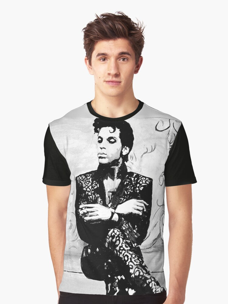 Prince "His Royal Badness" graphic t-shirt featuring the iconic purple one, paisley, and rock and roll imagery - Men