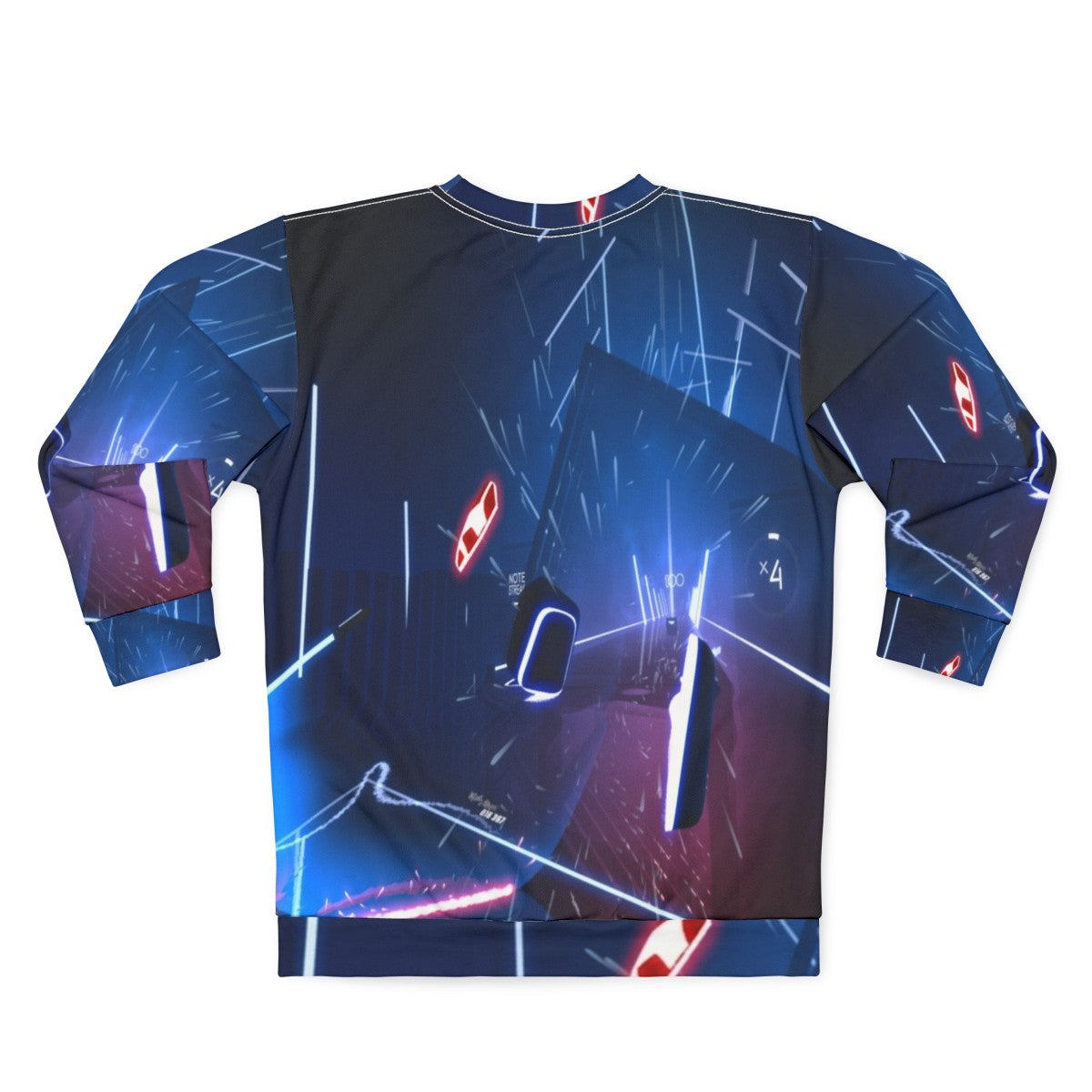 Virtual world sweatshirt with gaming and dance design - Back