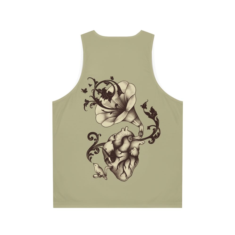 Surreal heart anatomy unisex tank top - Back