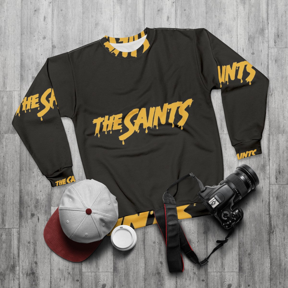 The Saints Sweatshirt - Punk Rock Band Clothing - flat lay