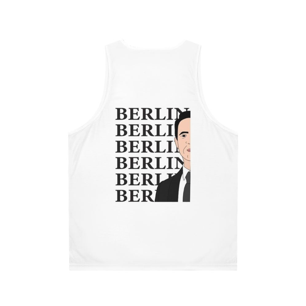 Money Heist Berlin Typography Unisex Tank Top - Back