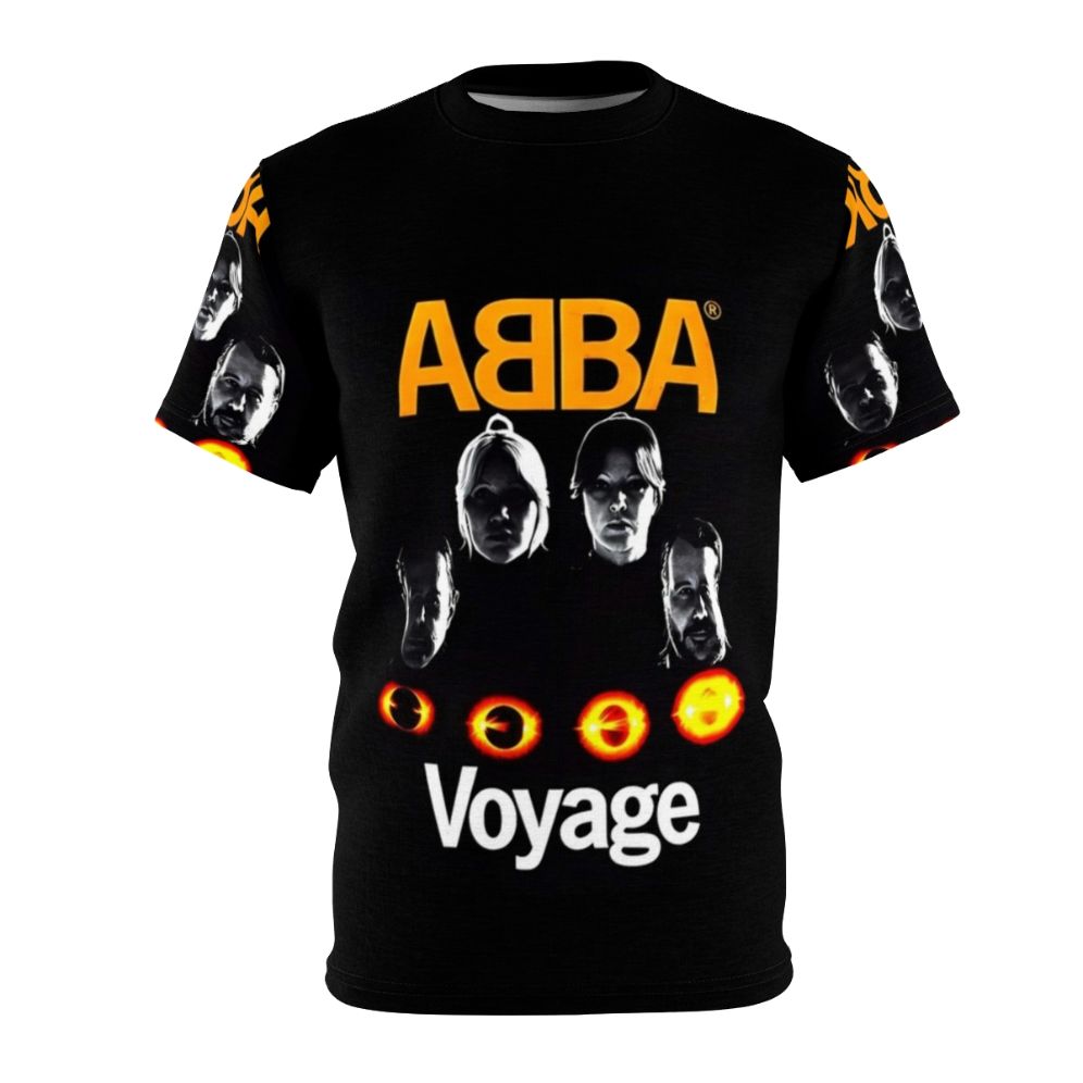 ABBA-inspired AOP t-shirt featuring music, dancing, and disco elements