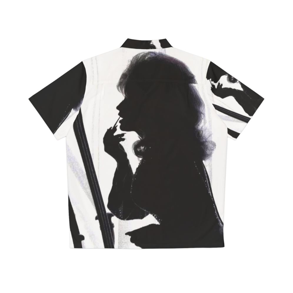 Dolly Parton Silhouette Black and White Hawaiian Shirt - Back