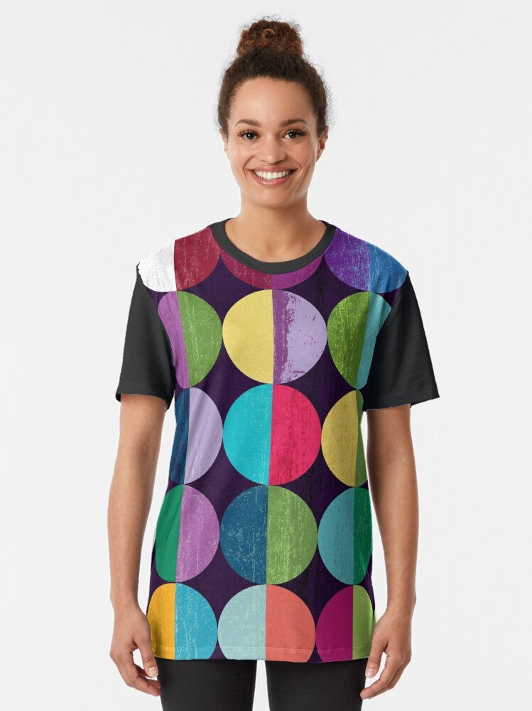 Stylish moon graphic design on a t-shirt - Women