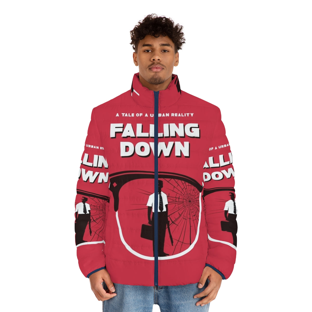 Retro puffer jacket inspired by the 1993 film 'Falling Down' starring Michael Douglas - men front