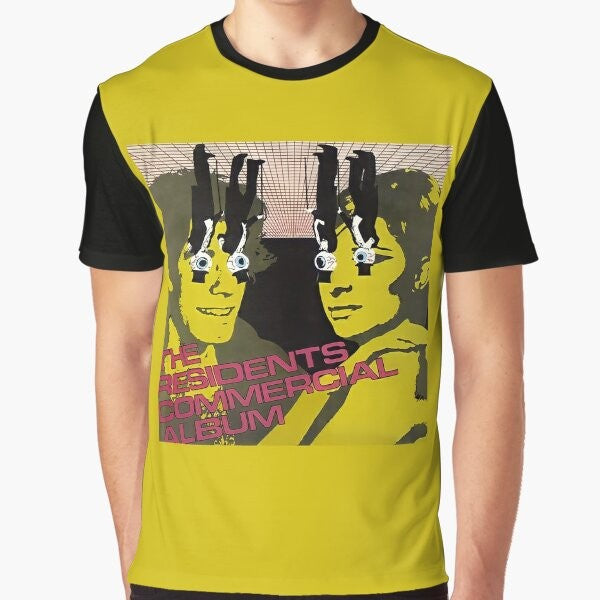 Vintage graphic t-shirt featuring the album cover of "The Residents - Commercial Album (1980)"