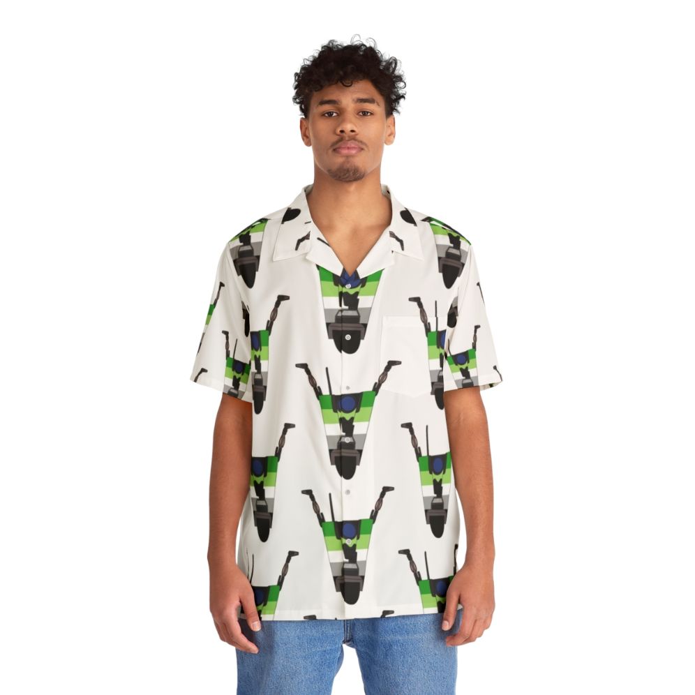 Borderlands Aro Pride Claptrap Hawaiian Shirt - People Front