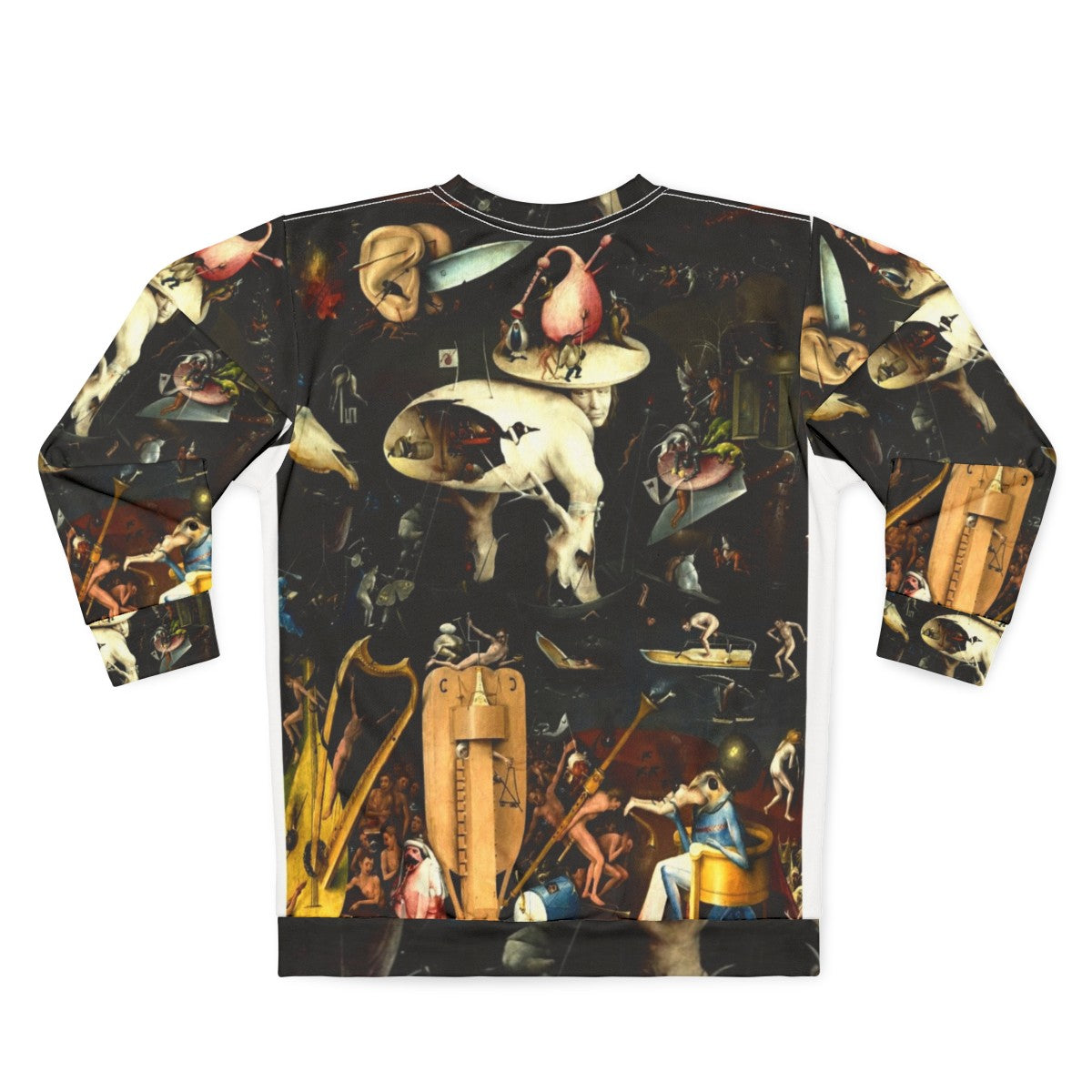 Hieronymus Bosch inspired "Hell" sweatshirt featuring surreal and dark fantasy elements - Back