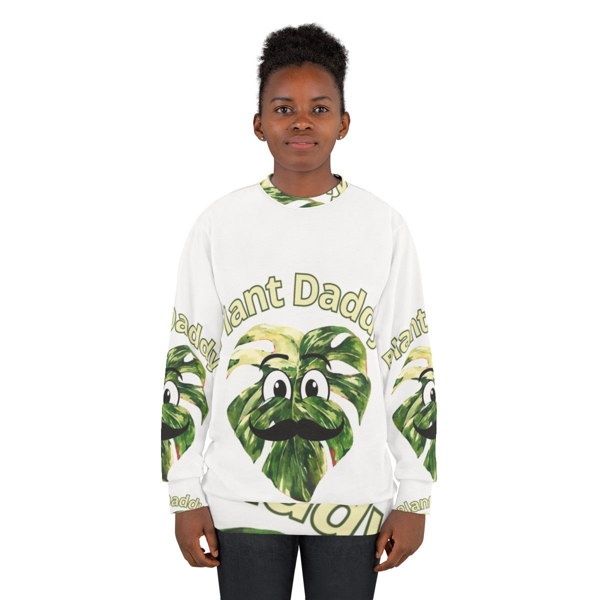 Plant Daddy botanical sweatshirt for house plant enthusiasts - women