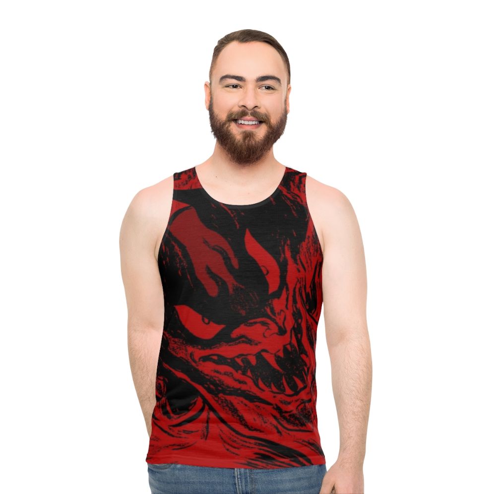 Devilman anime character unisex tank top - men