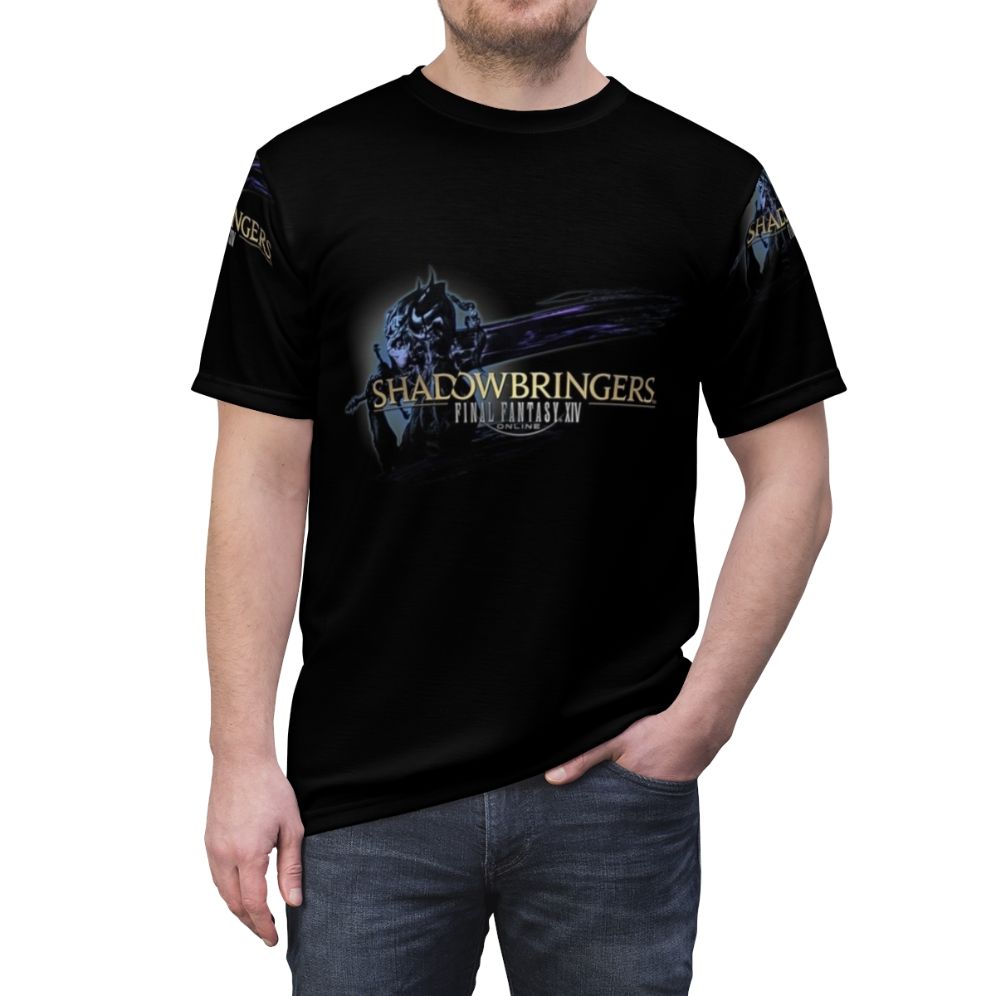 Artistic FFXIV Shadowbringers Logo T-Shirt Design - men front