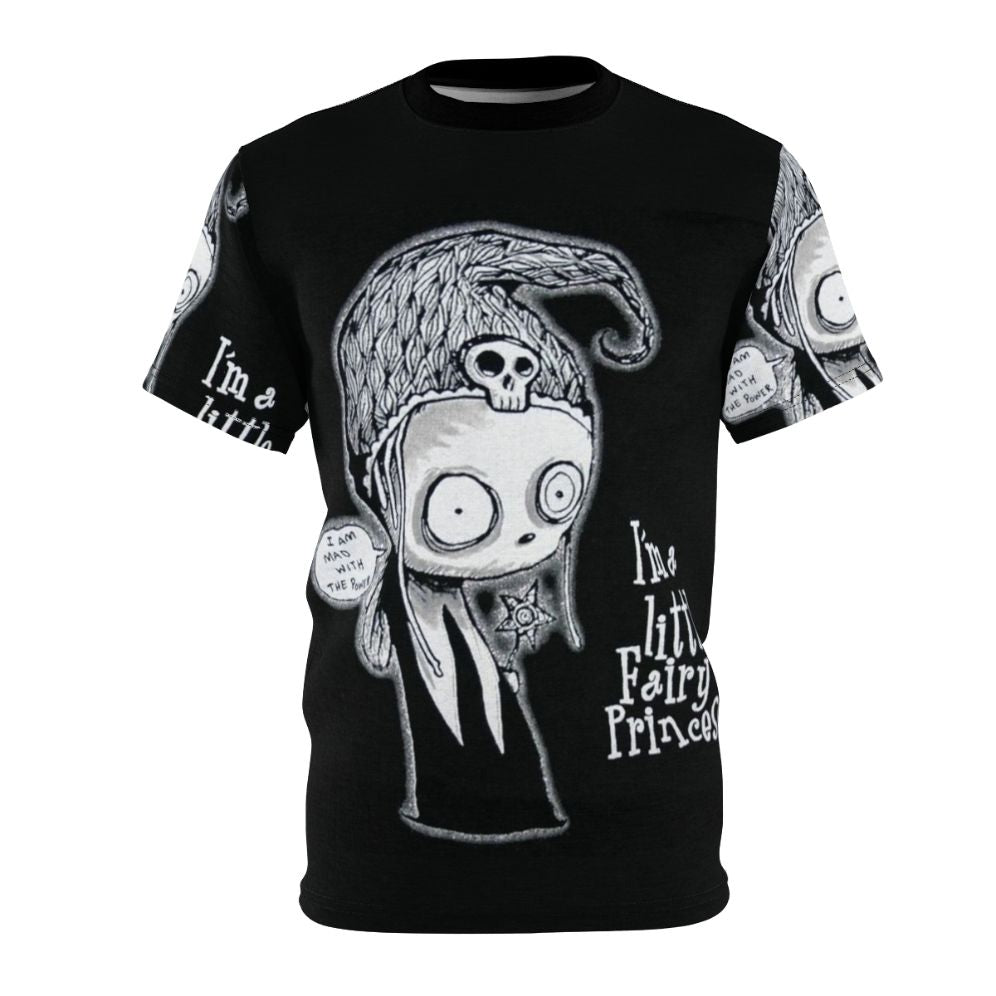 A t-shirt featuring a haunting, gothic design inspired by the character Lenore from Edgar Allan Poe's poetry.