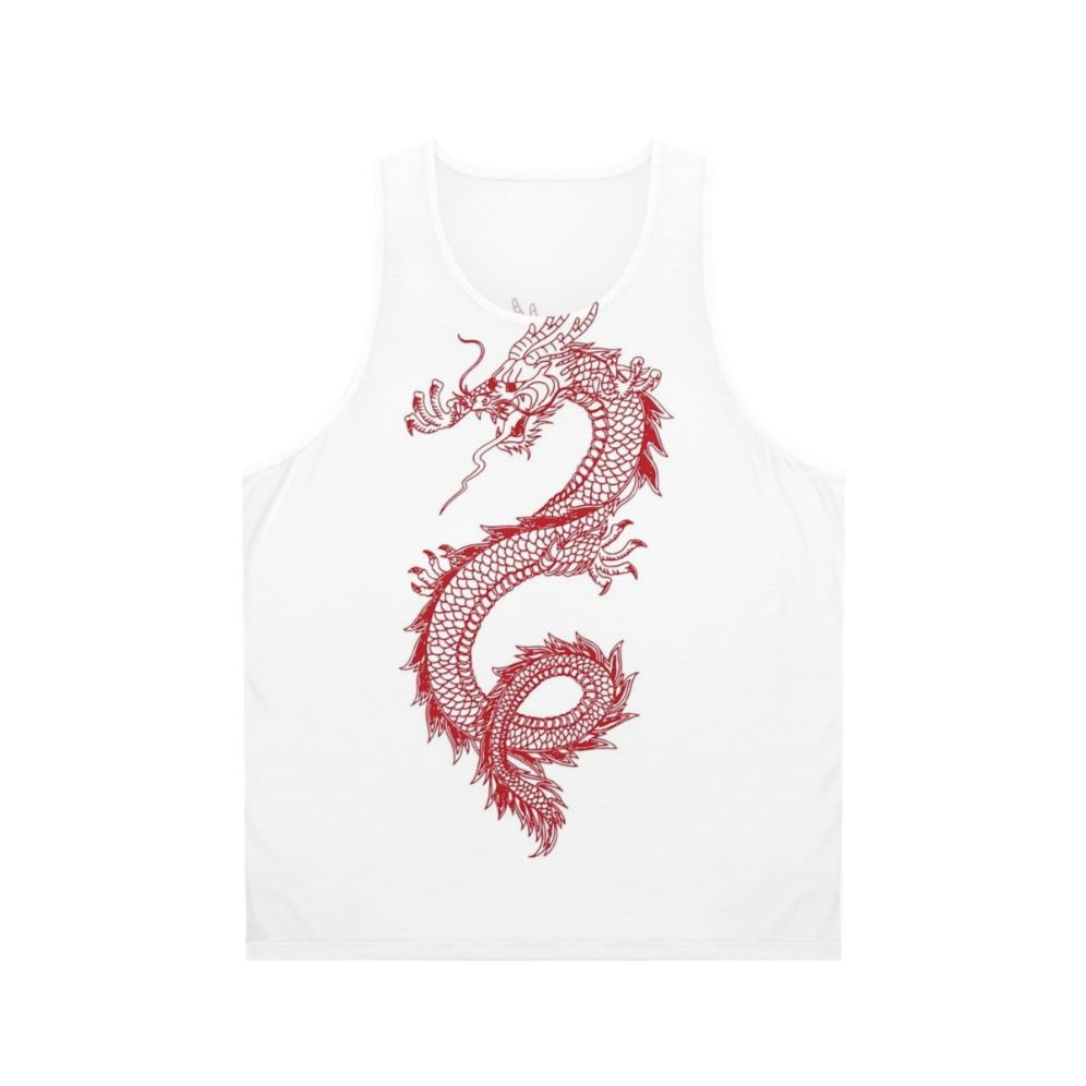 Legendary animals dragon silhouette unisex tank top