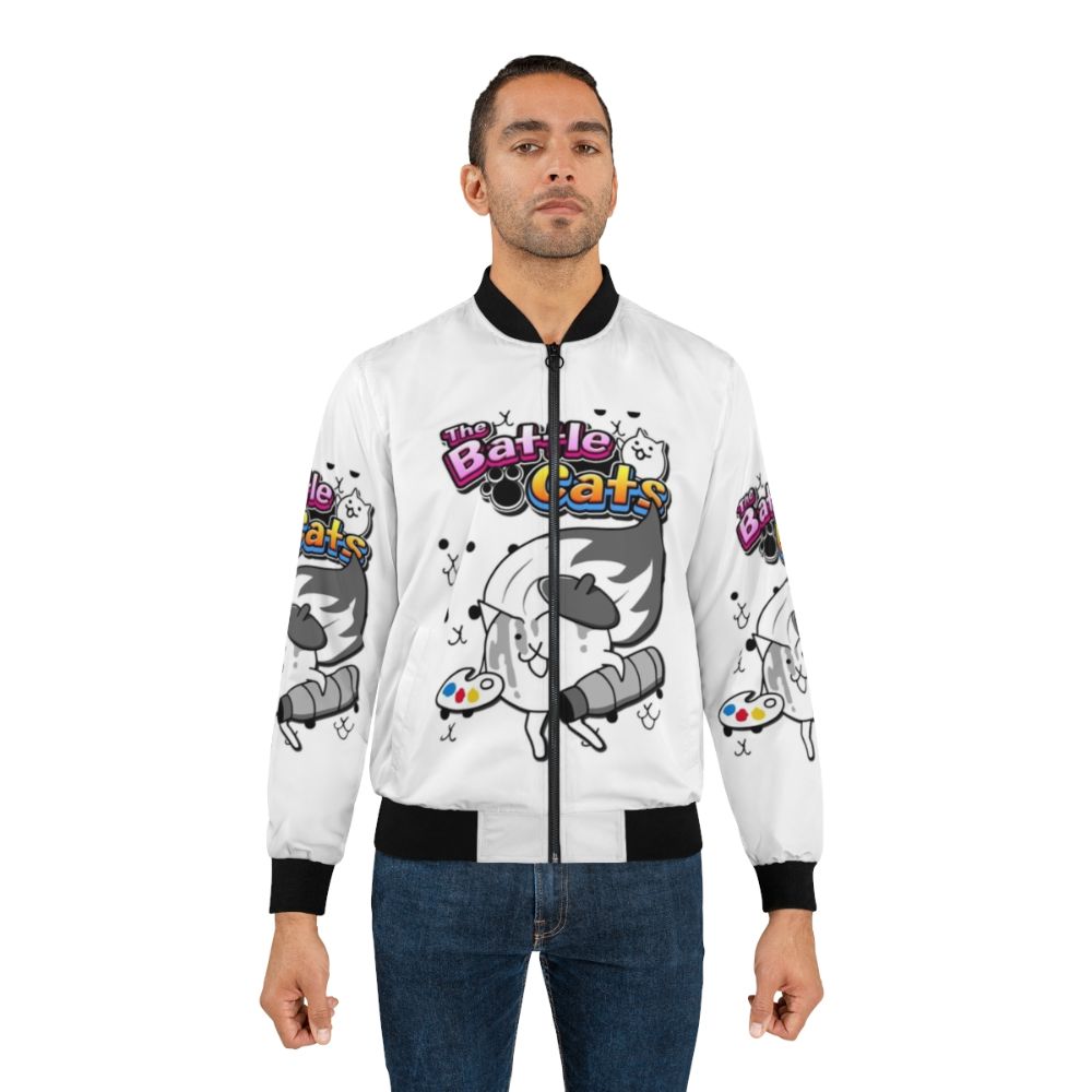 Battle Cats Painter Cat Bomber Jacket - Lifestyle