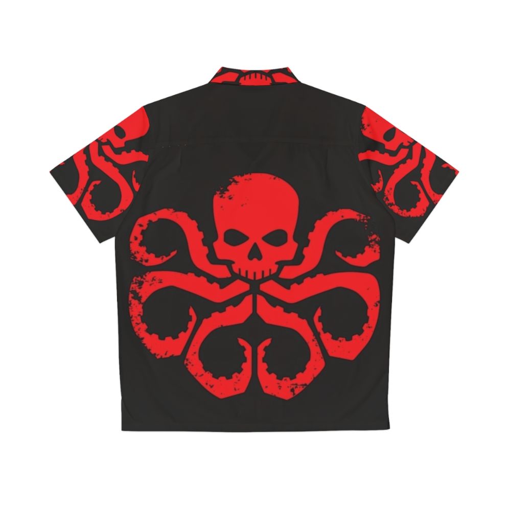 Hydra Badge Red Hawaiian Shirt - Back