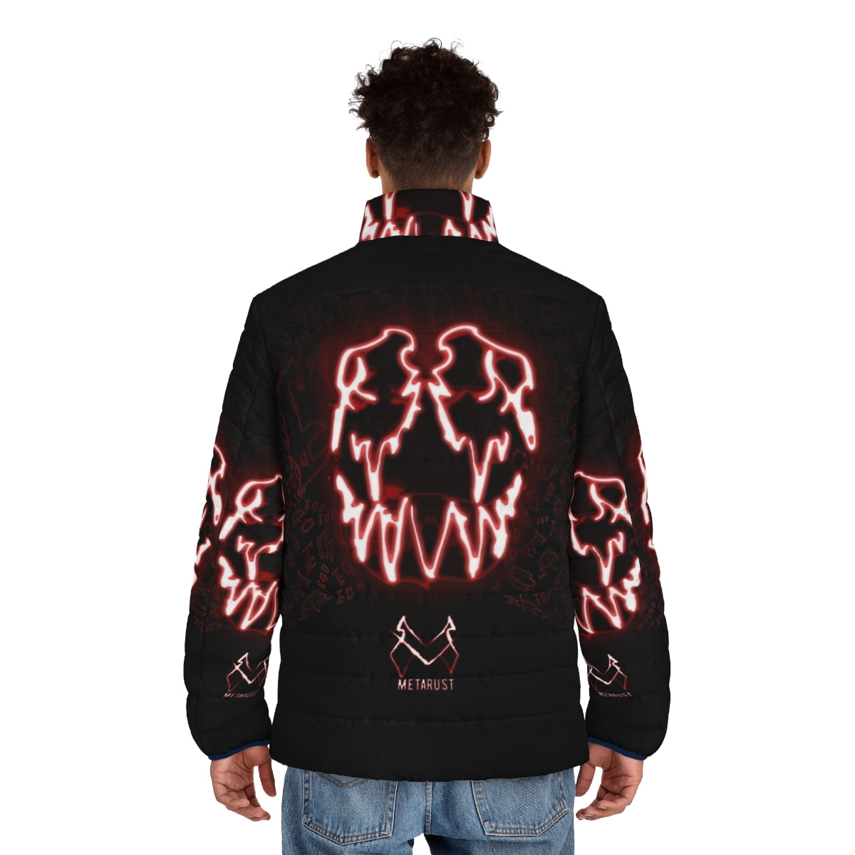 Ego Metarust Puffer Jacket featuring heavy metal inspired design - men back