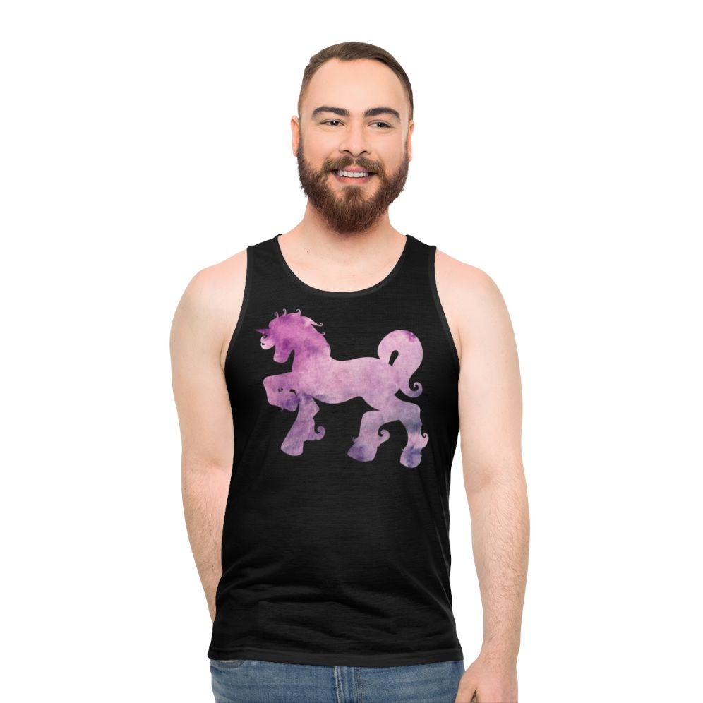 Watercolor unicorn tank top - men