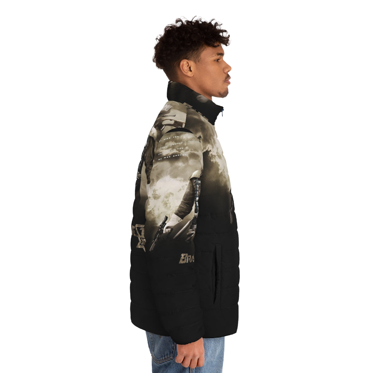 Brave 4 Puffer Jacket featuring cartoon-inspired design - men side right