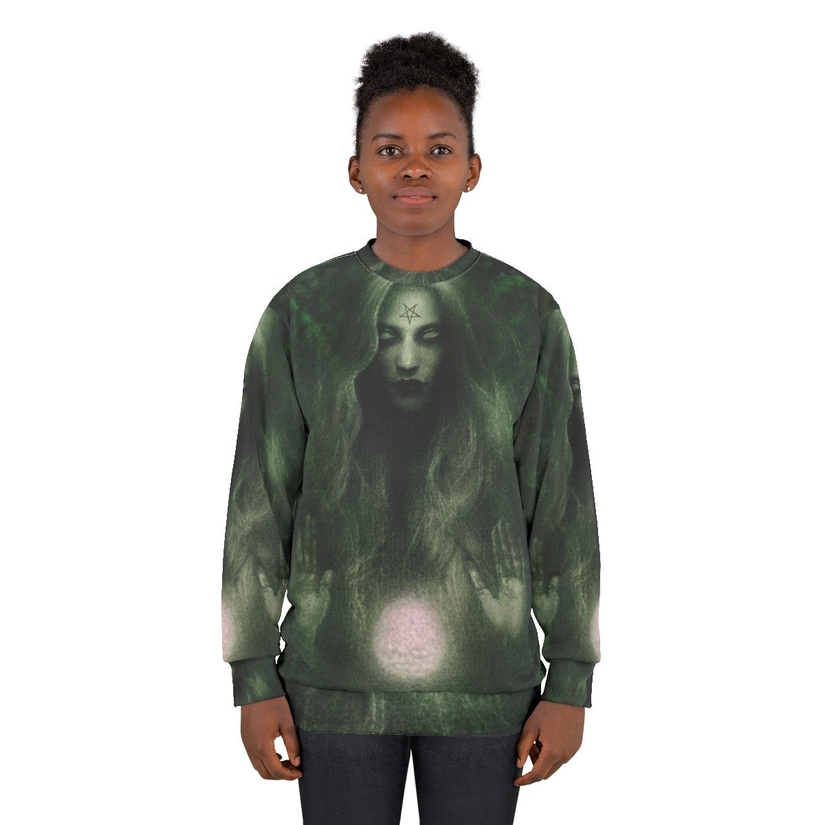 Forest Witch Sweatshirt with Enchanting Witchcraft and Nature Inspired Design - women